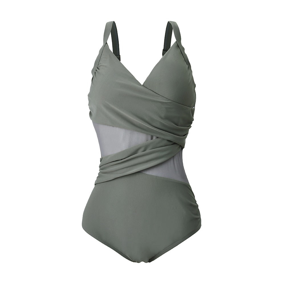 One Piece Mesh Swimsuit For Women