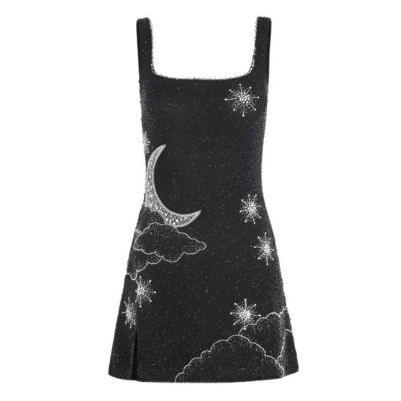 Midnight Sparkle Sleeveless Mini Dress