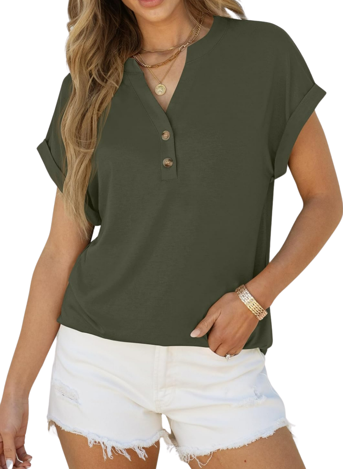 Casual Short Sleeve Loose Fit Tops For Women