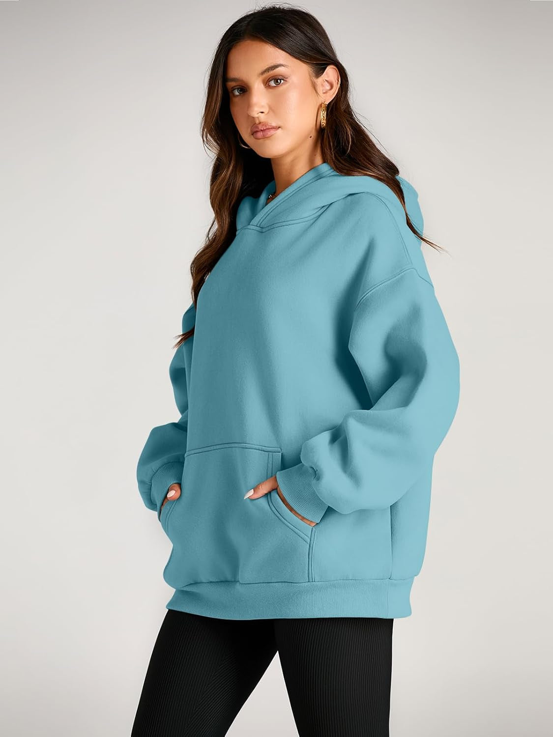 Oversized Fleece Hoodie For Woman