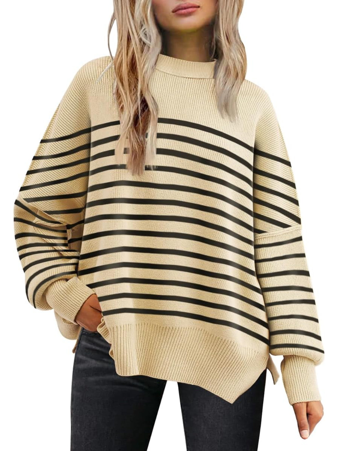 Casual Oversized Batwing Knit Sweater