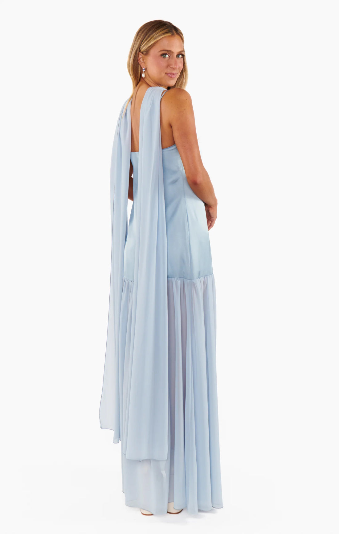 Spaghetti Strap Satin Maxi Dress