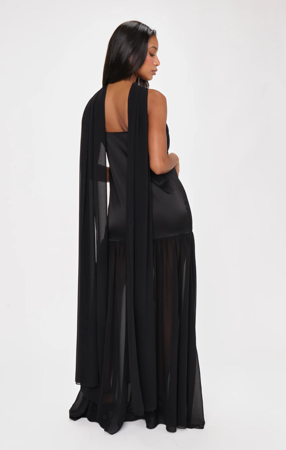 Spaghetti Strap Satin Maxi Dress