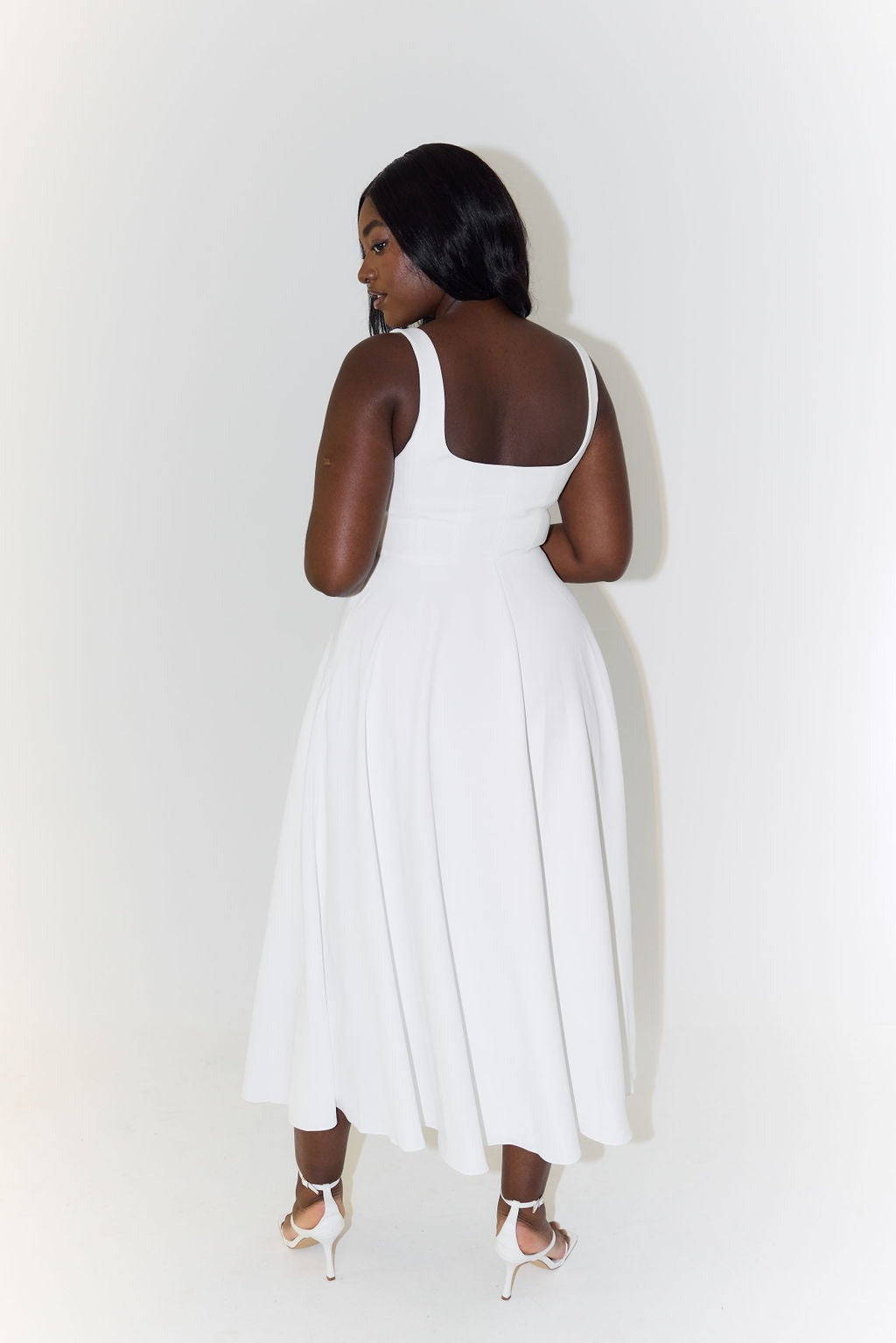 The Muse Square Midi Dress