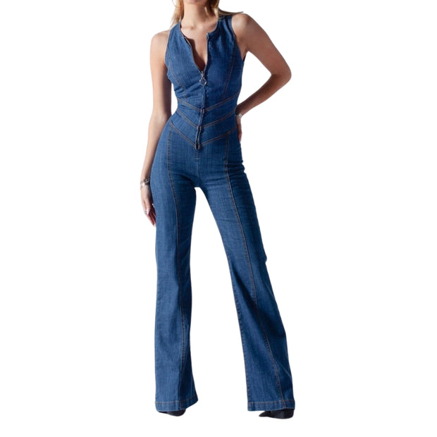 Vintage Inspired Denim jumpsuit