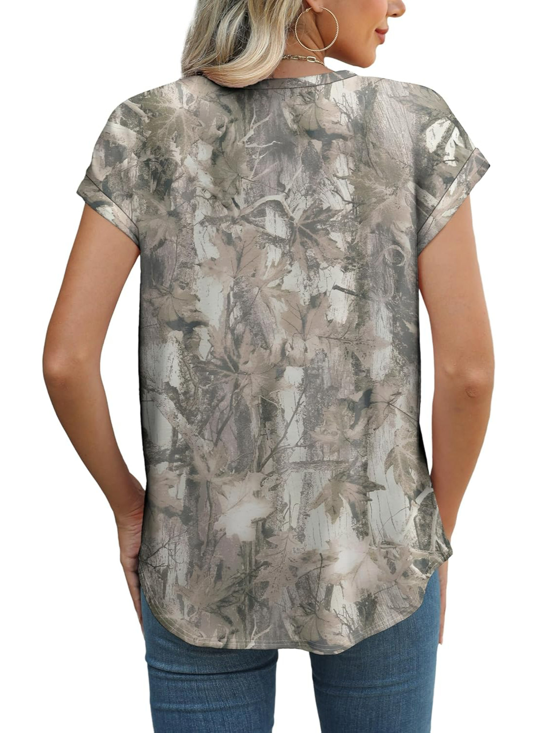 Casual Printed Tops With Crew Style Fit