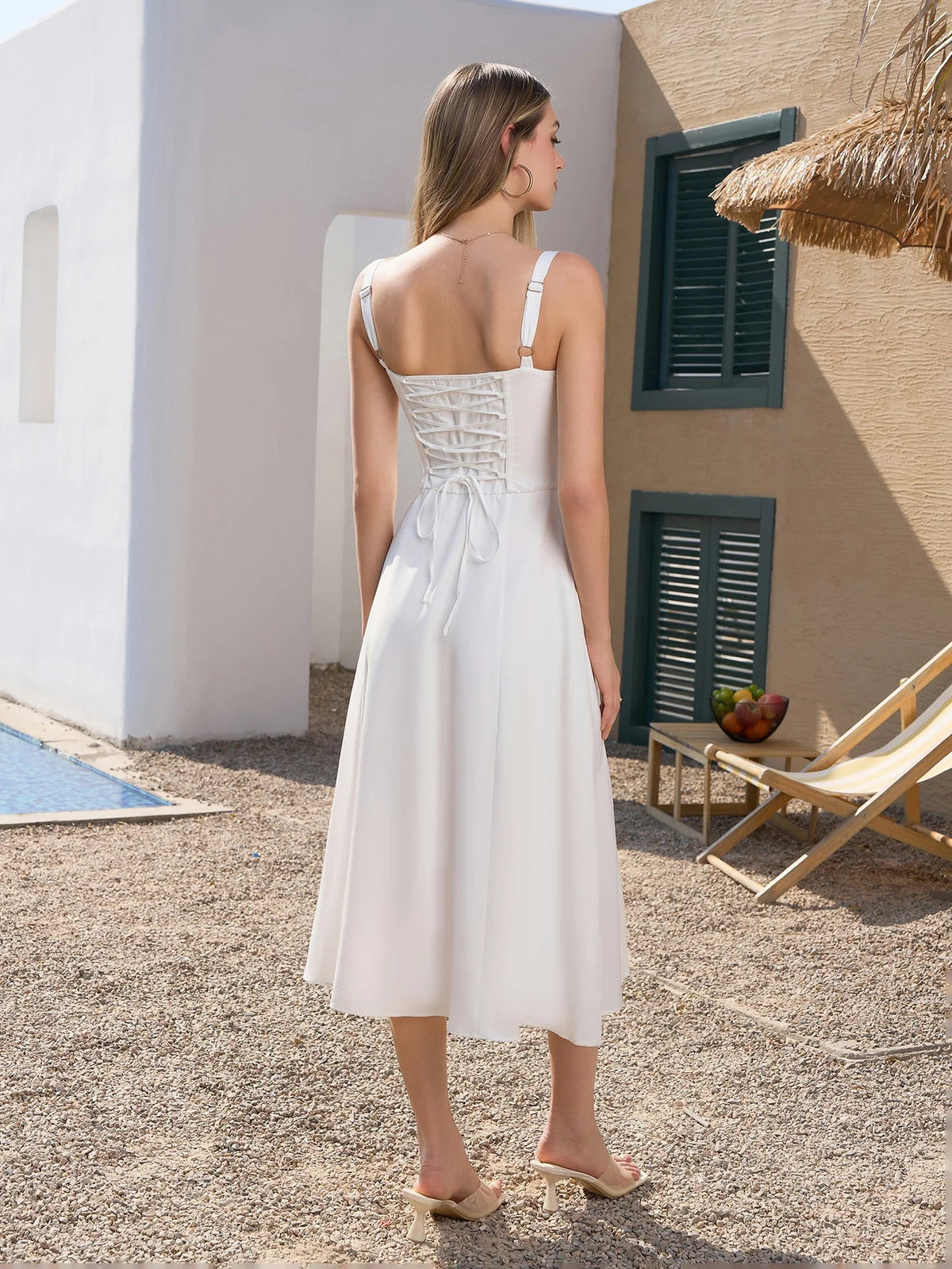 Adjustable Strap A Line Cami Dress