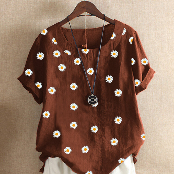 Small Daisy Print Vintage Blouse – My Comfy Blouse