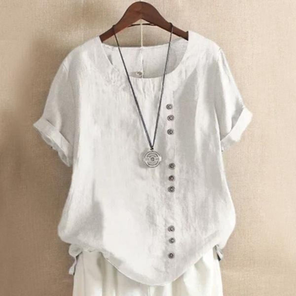 Short Sleeve Button Summer Blouse – My Comfy Blouse